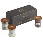 Set Cadou 3 Lumanari Borcan Mini Woody, Woodwick